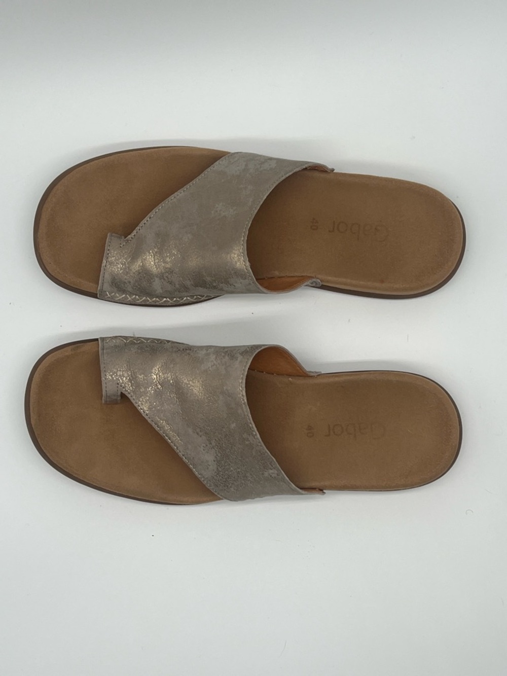 Gabor Sandal Toe Loop Slip On Flats Size 9.5 or 40 EU
